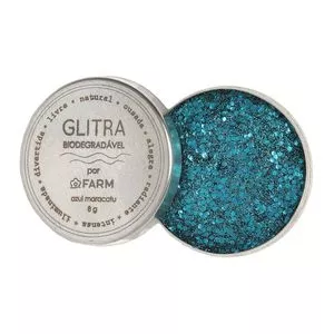 Glitter Biodegradável<BR>- Azul<BR>- 8g