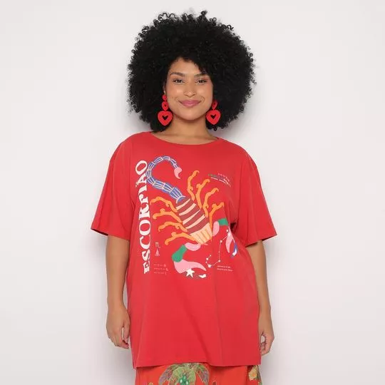 Camiseta Escorpião- Vermelha & Laranja