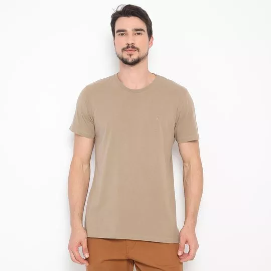 Camiseta Estonada- Marrom Claro- AD Fashion
