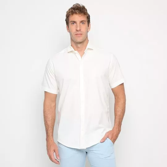 Camisa Lisa- Off White- AD Fashion