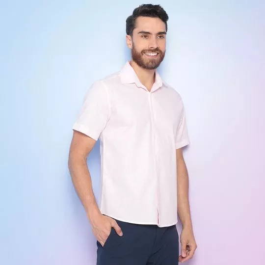 Camisa Com Recortes- Rosa Claro- AD Fashion