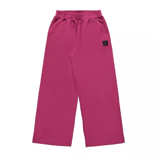 Calça Pantalona- Rosa- Pink-Soda