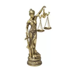 Dama Da Justiça Decorativa<br /> - Bronze<br /> - 24x12x6cm<br /> - Mabruk