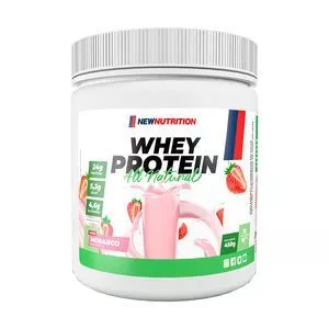 Whey Protein Concentrado All Natural<BR>- Morango<BR>- 450g<BR>- New Nutrition
