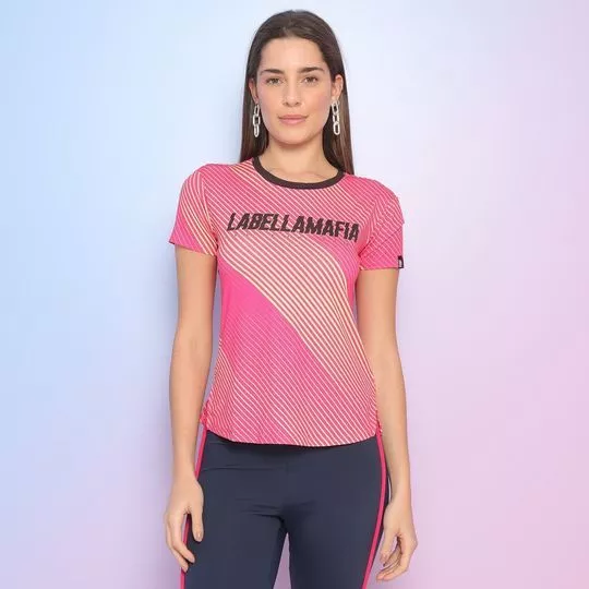 Camiseta Labellamafia®- Rosa & Preta