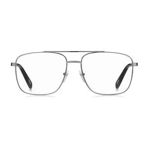 Armação Aviador Para Óculos De Grau<BR>- Prateada & Preta<BR>- Marc Jacobs