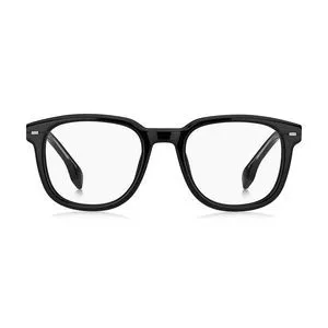 Armação Arredondada Para Óculos De Grau<BR>- Preta<BR>- Hugo Boss