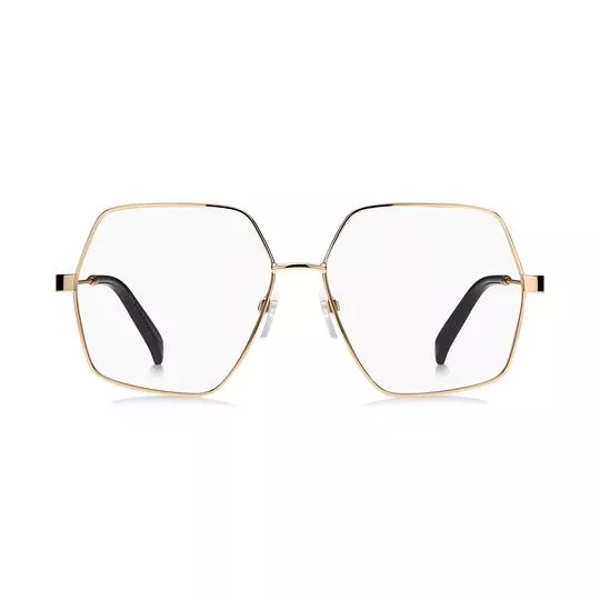 Armação Hexagonal Para Óculos De Grau- Dourada & Preta- Marc Jacobs