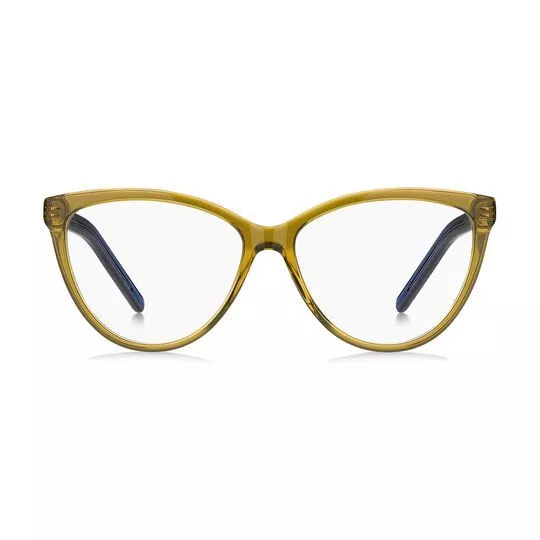 Armação Arredondada Para Óculos De Grau- Amarelo Escuro & Azul Escuro- Marc Jacobs