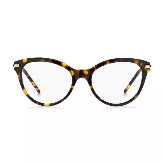 Armação Arredondada Para Óculos De Grau- Preta & Bege- Marc Jacobs