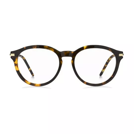 Armação Arredondada Para Óculos De Grau- Preta & Amarelo Escuro- Marc Jacobs
