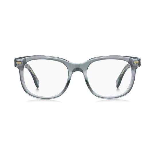 Armação Arredondada Para Óculos De Grau- Cinza Claro- Hugo Boss