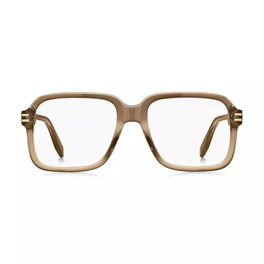 Armação Quadrada Para Óculos De Grau- Marrom Claro- Marc Jacobs