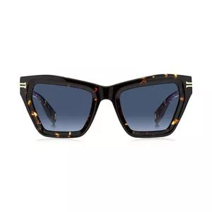 Óculos De Sol Quadrado<BR>- Marrom Escuro & Azul<BR>- Marc Jacobs
