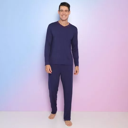 Pijama Básico- Azul Marinho