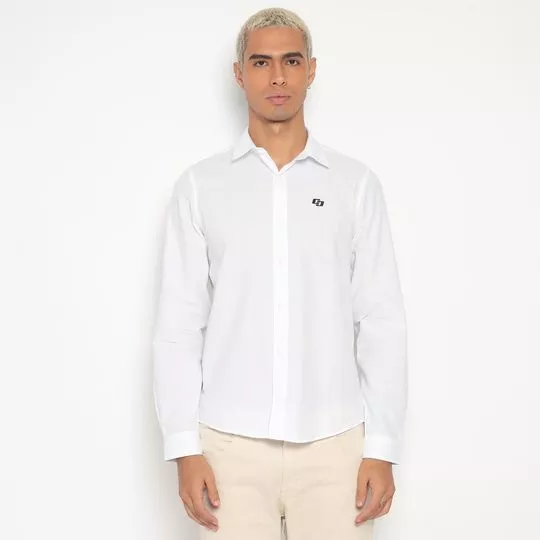 Camisa Lisa- Off White- Colcci