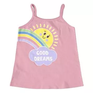 Blusa Good Dreams<BR>- Rosa Claro & Amarela<BR>- Malwee Infantil