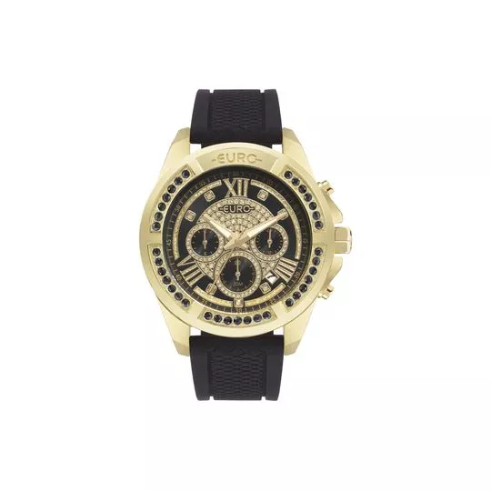 Relógio Analógico EUVD33AD-5P- Dourado & preto- Euro