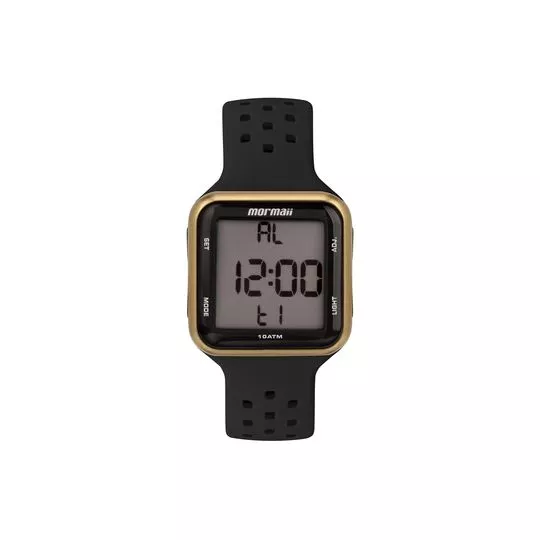 Relógio Digital MO6600C-8P- Preto & Dourado- Mormaii