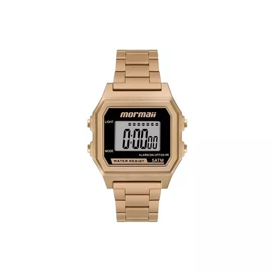Relógio Digital MOJH02AIP-K7E- Dourado & Preto- Mormaii