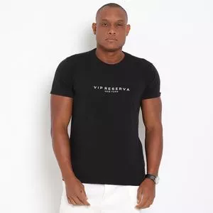 Camiseta Com Inscrições<BR>- Preta & Branca