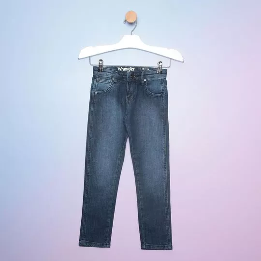 Calça Jeans Reta- Azul Marinho