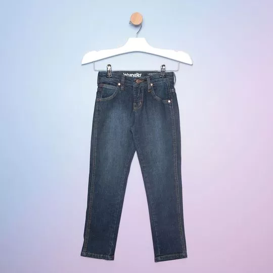 Calça Jeans Reta- Azul Marinho