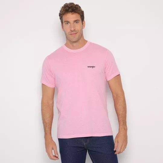 Camiseta Wrangler®- Rosa Claro