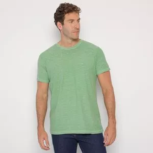 Camiseta Em Flamê<BR>- Verde