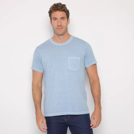 Camiseta Estonada- Azul Claro
