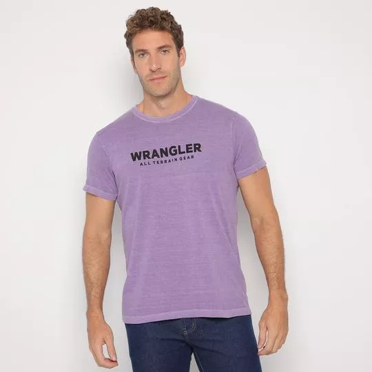 Camiseta Wrangler®- Lilás & Preta