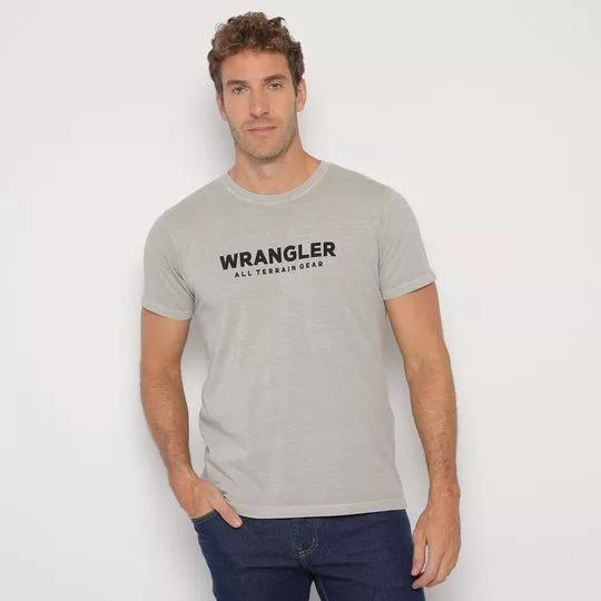 Camiseta Wrangler®- Cinza & Preta