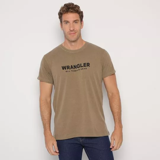 Camiseta Wrangler®- Bege & Preta