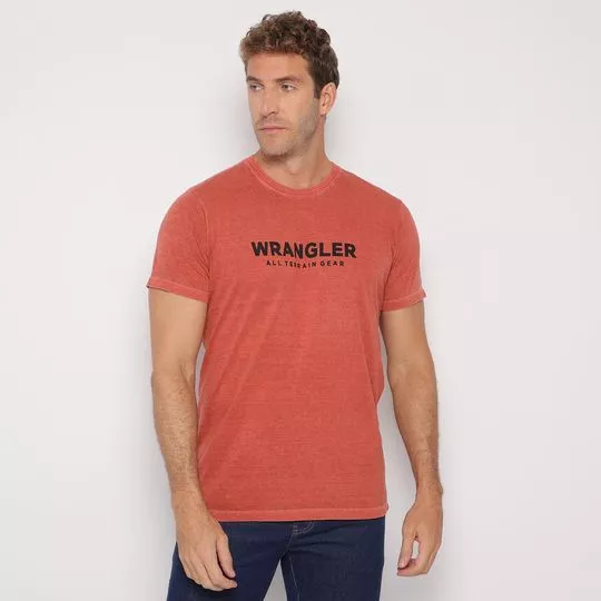 Camiseta Wrangler®- Vermelha & Preta