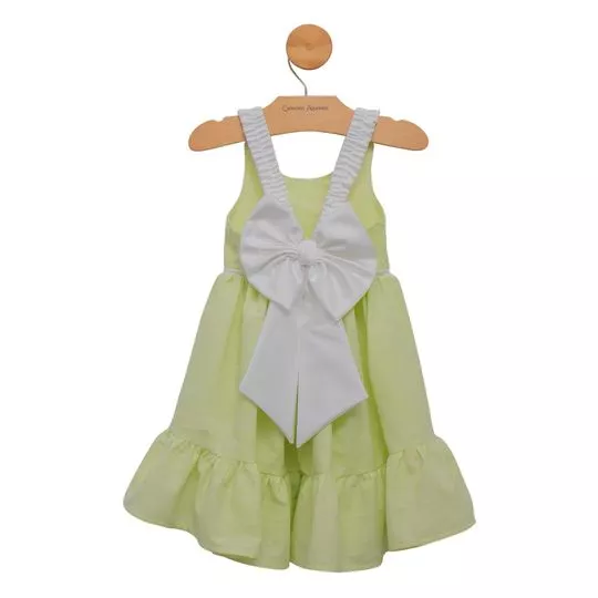 Vestido Com Termocolantes- Verde & Branco- Gabriela Aquarela