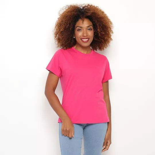 Camiseta Básica- Rosa