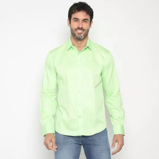 Camisa Comfort Fit- Verde Claro
