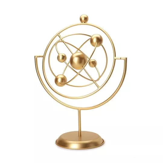 Modelo Atômico Decorativo- Dourado- 52x39,5x25cm- Mart