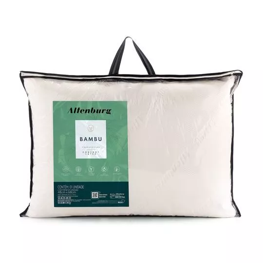 Travesseiro Confort Látex Bambu- Branco- 68x48cm