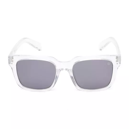 Óculos De Sol Quadrado- Incolor & Preto