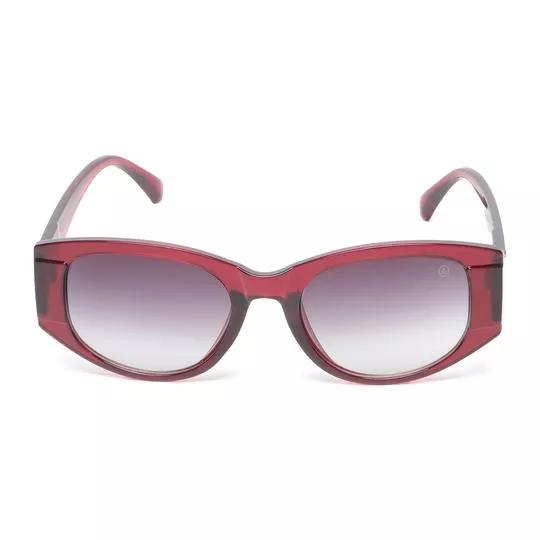 Óculos De Sol Retangular- Vinho & Roxo