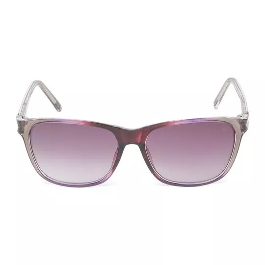 Óculos De Sol Quadrado- Cinza & Roxo
