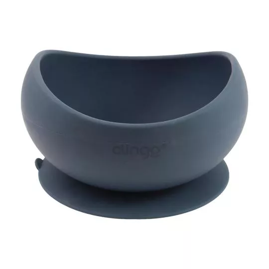 Bowl Com Ventosa- Azul Marinho- 7x12,5x12,5cm- Clingo