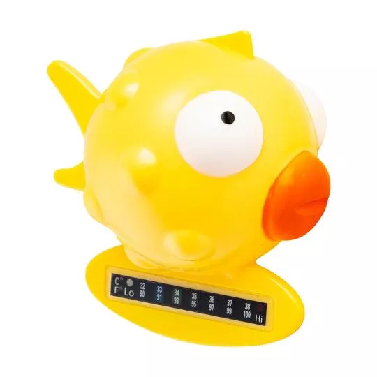 Termômetro Para Banho Peixinho- Amarelo- 11x8x10cm- Clingo