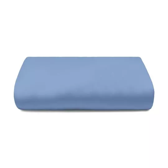 Lençol Com Elástico Casual Solteiro- Azul Escuro- 30x88x188cm- 150 Fios- Buettner