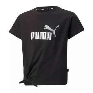 Camiseta Puma®<BR>- Preta & Cinza