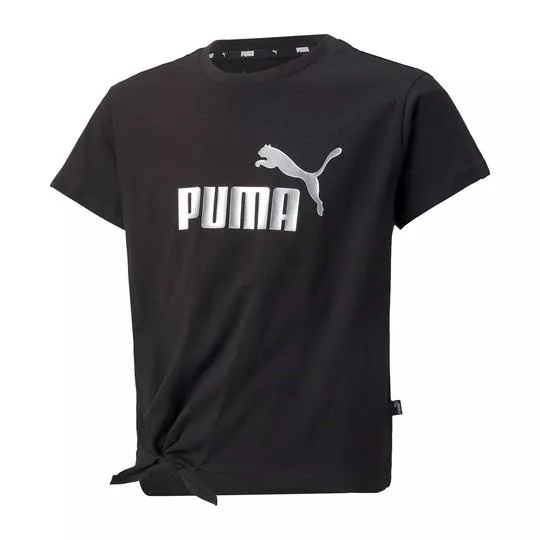 Camiseta Puma®- Preta & Cinza