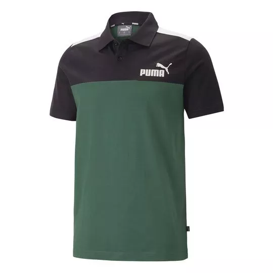 Polo Puma®- Verde Militar & Preta