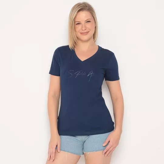 Camiseta U.S. Polo Assn®- Azul Marinho