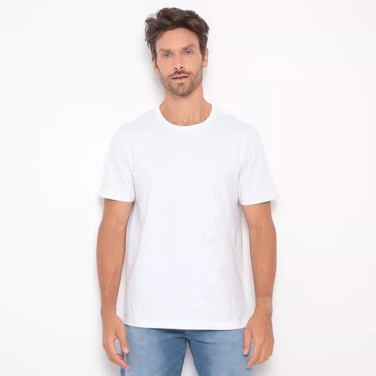 Camiseta Com Logo- Branca